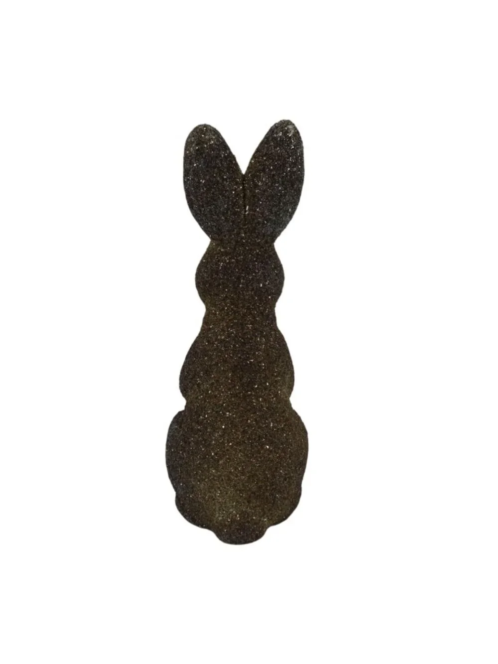 Pottery Barn 12.25in Tall Oil Slick Multicolor Glitter Easter Bunny Rabbit Egg